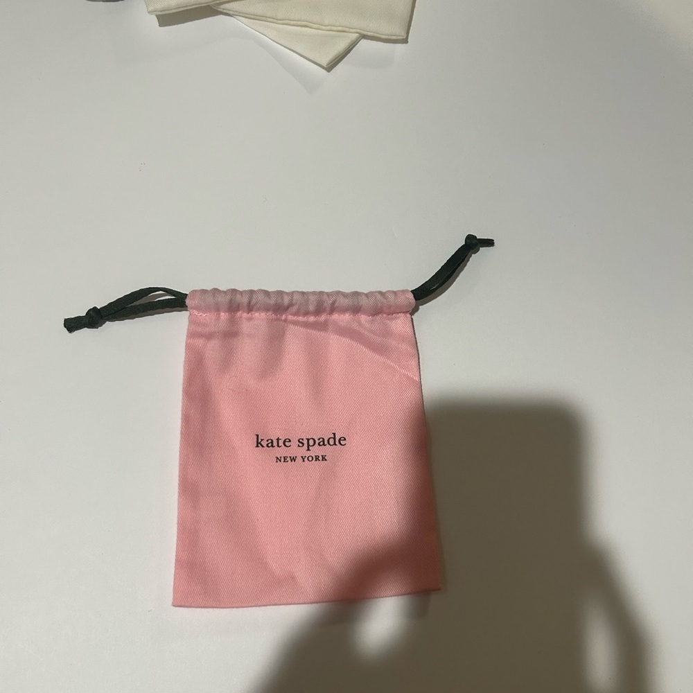 Kate Spade Pink Pouch with Black Drawstring